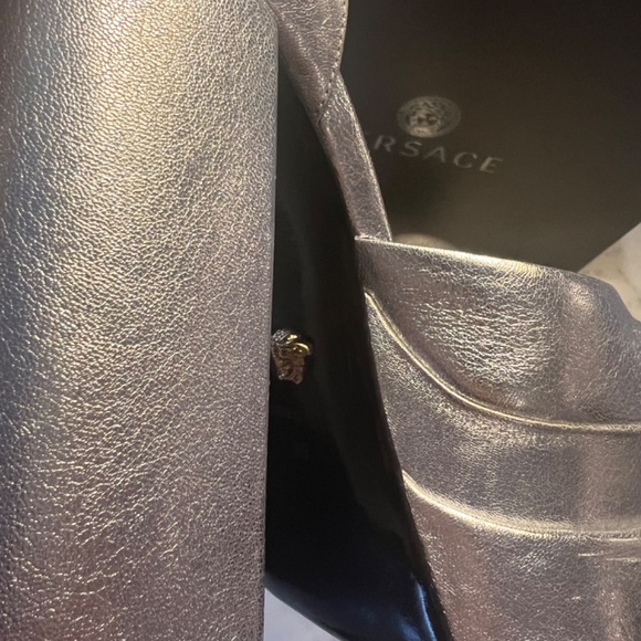 BNIB Silver Versace Platform Heels Sz 36 - Picture 5 of 8